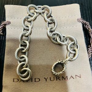 David Yurman Large Oval Link Bracelet Silver  Bracelet